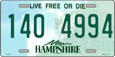 NH license plate 1404994