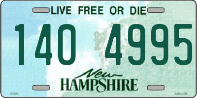 NH license plate 1404995