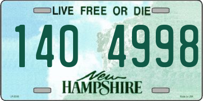 NH license plate 1404998