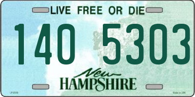 NH license plate 1405303