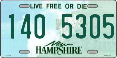 NH license plate 1405305