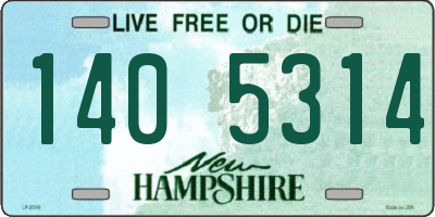 NH license plate 1405314