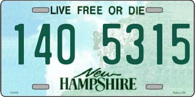 NH license plate 1405315