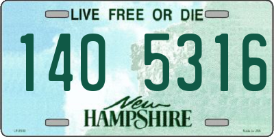 NH license plate 1405316