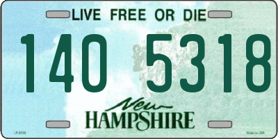 NH license plate 1405318