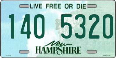 NH license plate 1405320