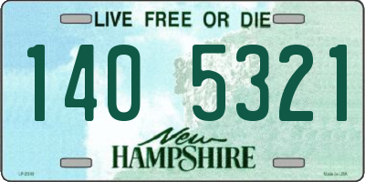 NH license plate 1405321