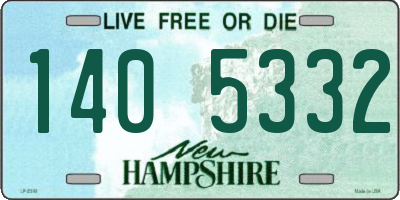 NH license plate 1405332