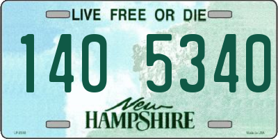 NH license plate 1405340