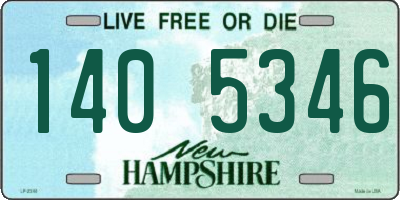 NH license plate 1405346