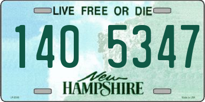 NH license plate 1405347