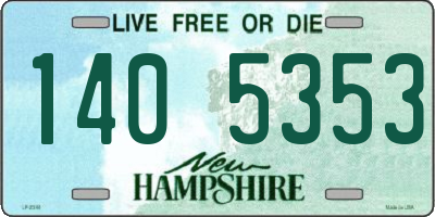 NH license plate 1405353
