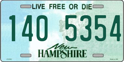 NH license plate 1405354