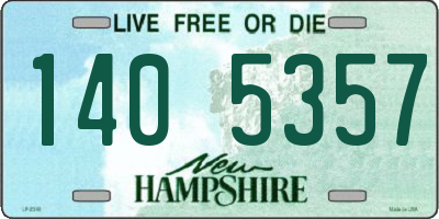 NH license plate 1405357