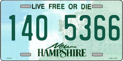 NH license plate 1405366