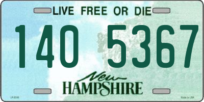 NH license plate 1405367