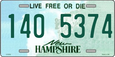 NH license plate 1405374