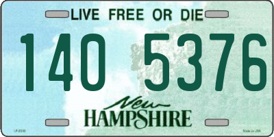 NH license plate 1405376