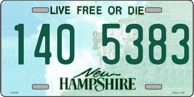 NH license plate 1405383
