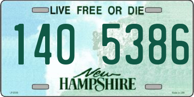 NH license plate 1405386