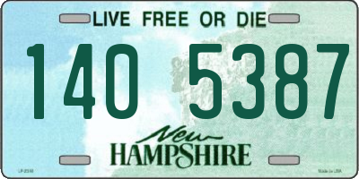 NH license plate 1405387