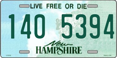 NH license plate 1405394
