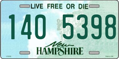 NH license plate 1405398