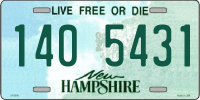 NH license plate 1405431