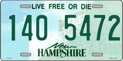 NH license plate 1405472