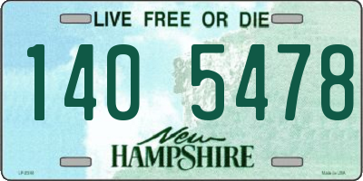 NH license plate 1405478