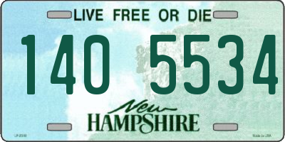 NH license plate 1405534