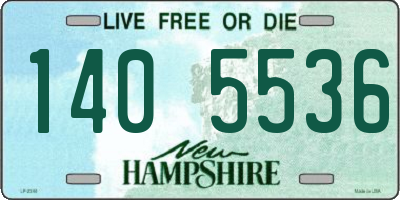 NH license plate 1405536