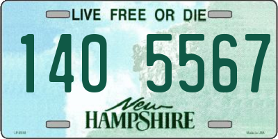 NH license plate 1405567