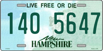 NH license plate 1405647