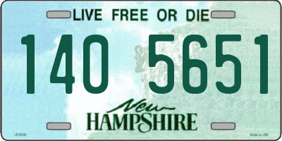 NH license plate 1405651