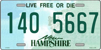 NH license plate 1405667