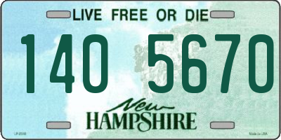 NH license plate 1405670