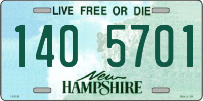 NH license plate 1405701