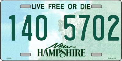 NH license plate 1405702