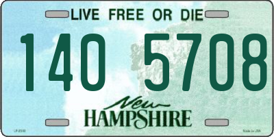 NH license plate 1405708
