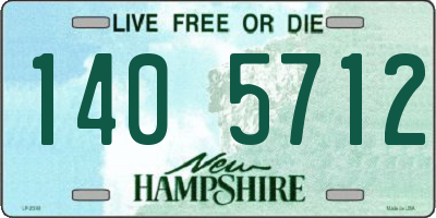 NH license plate 1405712