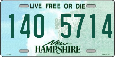 NH license plate 1405714