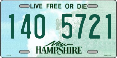 NH license plate 1405721