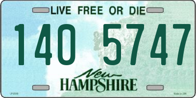 NH license plate 1405747