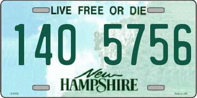 NH license plate 1405756