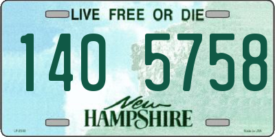NH license plate 1405758
