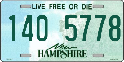 NH license plate 1405778