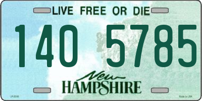 NH license plate 1405785