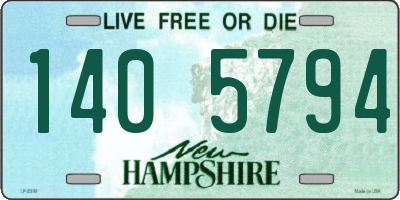NH license plate 1405794