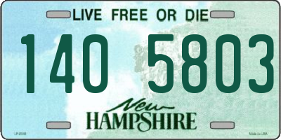 NH license plate 1405803